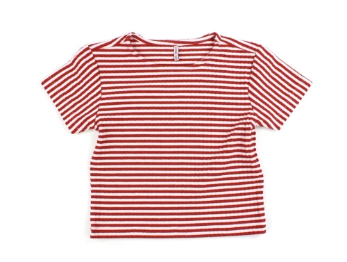Kids ONLY cloud dancer/equestrian red stribet top